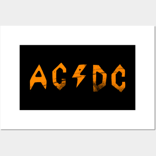 Butt-Head AC/DC Distressed - Orange Posters and Art